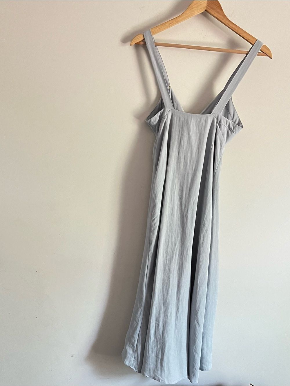 ASTR The Label Linen Tie Front Midi Blue Dress Size Small Formal wedding guest - Picture 8 of 12